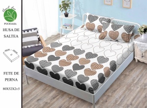 HUSA DE PAT CU ELASTIC CU 2 FETE DE PERNA Premium 180x200cm HSG56