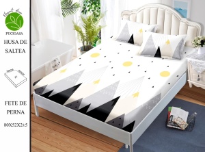 HUSA DE PAT CU ELASTIC CU 2 FETE DE PERNA Premium 180x200cm HSG86