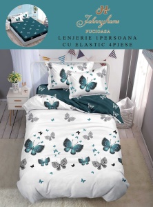 Lenjerie de pat Finet 1 Persoana sau dimensiuni mici cu Elastic Y163