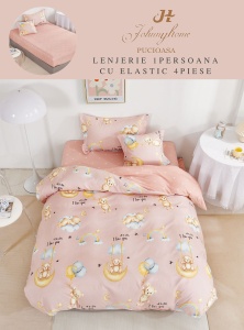 Lenjerie de pat Finet 1 Persoana sau dimensiuni mici cu Elastic Y198
