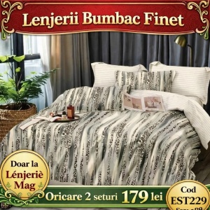 Lenjerie de pat finet 6 piese EST229– Oferta 2 la 179 lei