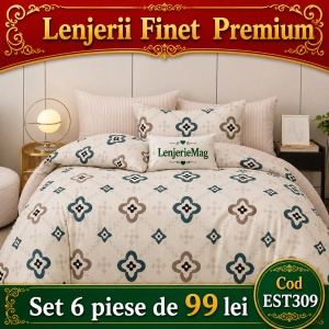Lenjerie de pat finet 6 piese EST309
