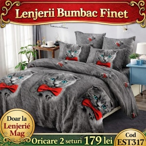 Lenjerie de pat finet 6 piese EST317– Oferta 2 la 179 lei