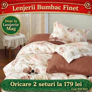 Lenjerie de pat finet 6 piese EST352– Oferta 2 la 179 lei