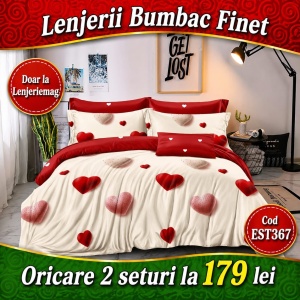Lenjerie de pat finet 6 piese EST367 – Oferta 2 la 179 lei