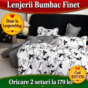 Lenjerie de pat finet 6 piese EST376 – Oferta 2 la 179 lei
