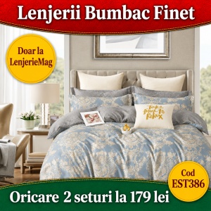 Lenjerie de pat finet 6 piese EST386 – Oferta 2 la 179 lei