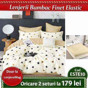 Lenjerie de pat finet 6 piese ESTE10– Oferta 2 la 179 lei