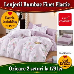 Lenjerie de pat finet 6 piese ESTE26– Oferta 2 la 179 lei
