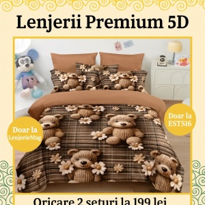 Lenjerie De Pat Finet Premium 6 piese cu elastic 5D ESTS16