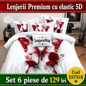 Lenjerie De Pat Finet Premium 6 piese cu elastic 5D ESTS18