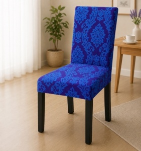 Set 6 Huse Scaune PremiumJaquard Albastru