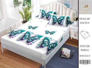 HUSA DE PAT CU ELASTIC CU 2 FETE DE PERNA 160x200cm SHA48
