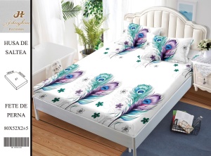HUSA DE PAT CU ELASTIC CU 2 FETE DE PERNA Premium 180x200cm HSG33