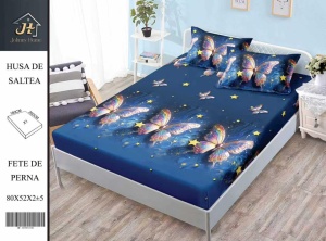 HUSA DE PAT CU ELASTIC CU 2 FETE DE PERNA Premium 180x200cm HSG53