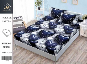 HUSA DE PAT CU ELASTIC CU 2 FETE DE PERNA Premium 180x200cm HSG63