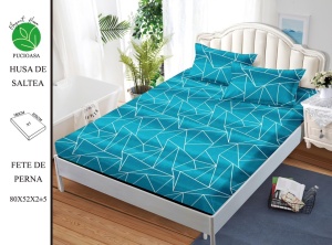 HUSA DE PAT CU ELASTIC CU 2 FETE DE PERNA Premium 180x200cm HSG73