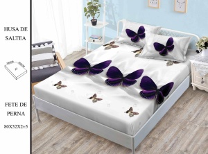 HUSA DE PAT CU ELASTIC CU 2 FETE DE PERNA Premium 180x200cm HSG83