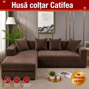 Husa Elastica Pentru Coltar Catifea Maro HSC05