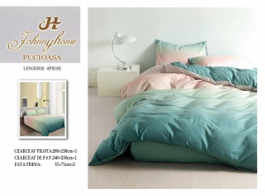 Lenjerie de pat Bumbac Satinat Premium 4 piese SA37 Oferta 3 la 219 lei