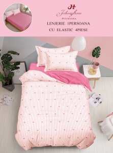 Lenjerie de pat Finet 1 Persoana sau dimensiuni mici cu Elastic Y160