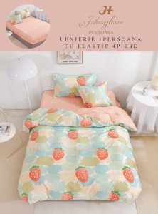Lenjerie de pat Finet 1 Persoana sau dimensiuni mici cu Elastic Y205