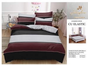 Lenjerie de pat finet 6 piese cu Elastic ST03 - Img 2