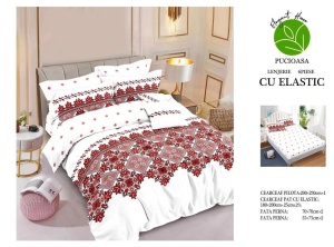 Lenjerie de pat finet 6 piese cu Elastic ST83 - Img 2