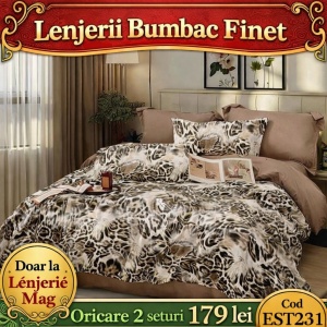 Lenjerie de pat finet 6 piese EST231– Oferta 2 la 179 lei