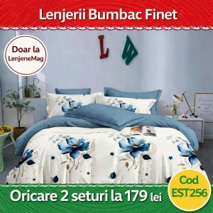 Lenjerie de pat finet 6 piese EST256– Oferta 2 la 179 lei