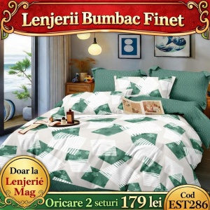 Lenjerie de pat finet 6 piese EST286– Oferta 2 la 179 lei
