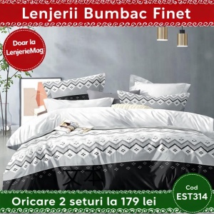 Lenjerie de pat finet 6 piese EST314 -Oferta 2 la 179 lei