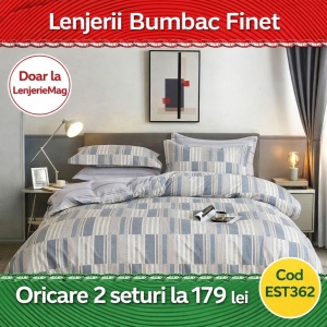 Lenjerie de pat finet 6 piese EST362 – Oferta 2 la 179 lei