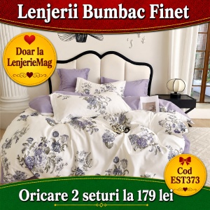 Lenjerie de pat finet 6 piese EST373 – Oferta 2 la 179 lei