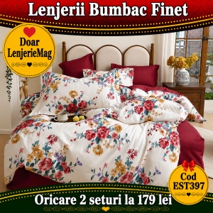 Lenjerie de pat finet 6 piese EST397 – Oferta 2 la 179 lei