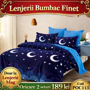 Lenjerie de pat finet 6 piese POC113– Oferta 2 la 189 lei