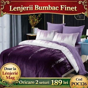 Lenjerie de pat finet 6 piese POC126– Oferta 2 la 189 lei