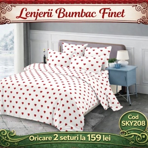 Lenjerie de pat finet 6 piese SKY208 – Oferta 2 la 159 lei