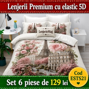 Lenjerie De Pat Finet Premium 6 piese cu elastic 5D ESTS21