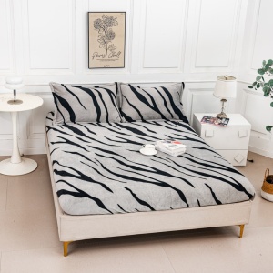Husa de Pat Cocolino Gri-Negru model zebra HUC07
