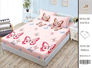 HUSA DE PAT CU ELASTIC CU 2 FETE DE PERNA 160x200cm SHA05