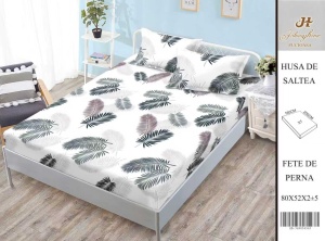HUSA DE PAT CU ELASTIC CU 2 FETE DE PERNA 160x200cm SHA35