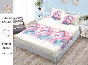 HUSA DE PAT CU ELASTIC CU 2 FETE DE PERNA Premium 180x200cm HSG30