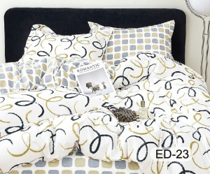 Lenjerie Bumbac Finet Premium 6 piese+husa CADOU ESTD14