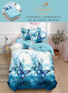 Lenjerie de pat Finet 1 Persoana sau dimensiuni mici cu Elastic Y157
