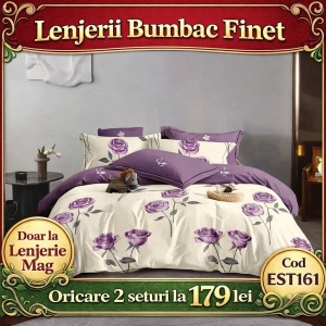 Lenjerie de pat finet 6 piese EST161– Oferta 2 la 179 lei
