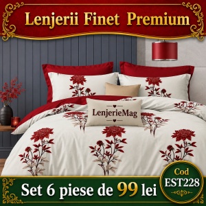 Lenjerie de pat finet 6 piese EST228