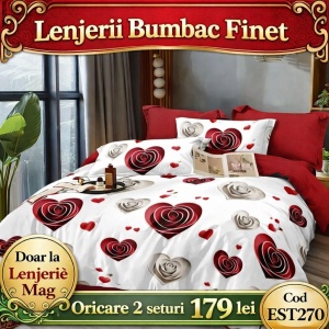 Lenjerie de pat finet 6 piese EST270– Oferta 2 la 179 lei