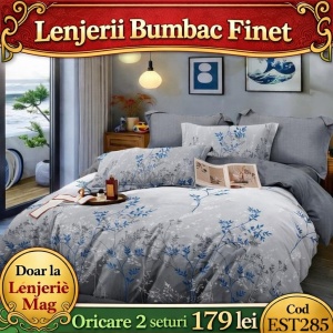Lenjerie de pat finet 6 piese EST285– Oferta 2 la 179 lei