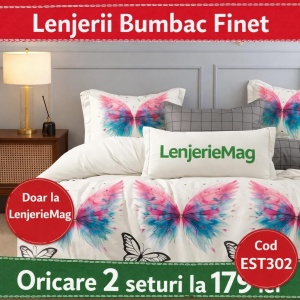 Lenjerie de pat finet 6 piese EST302– Oferta 2 la 179 lei